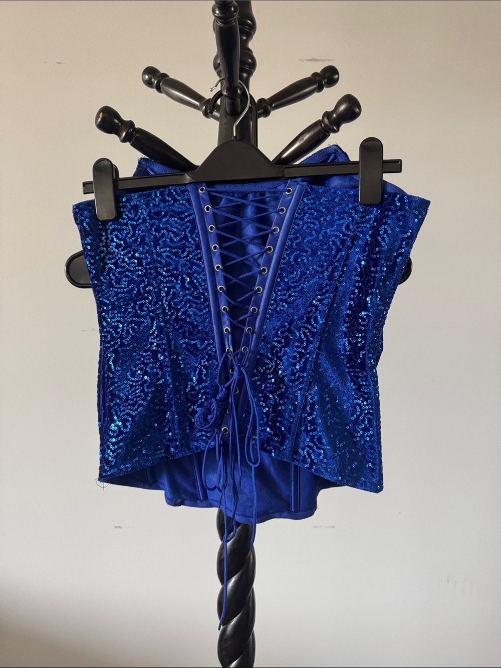 Frederick's of Hollywood Royal Blue Sequin Bustier - Picture 2 of 5
